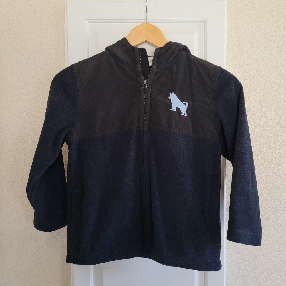 Crazy 8 Navy Blue Zip Up Fleece Jacket size S (5-6)